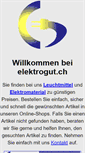 Mobile Screenshot of elektrogut.ch